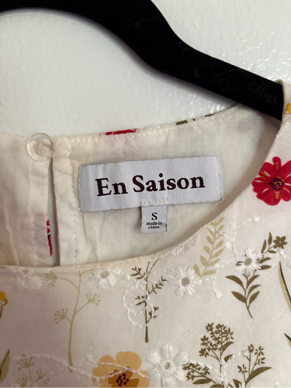 En Saison Babydoll Embroidered Floral Cotton Dress - Picture 6 of 6
